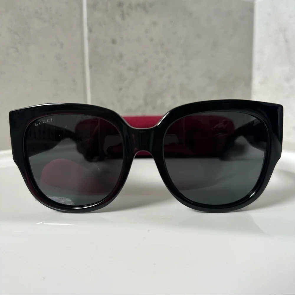 Gucci Black 55mm Square Sunglasses